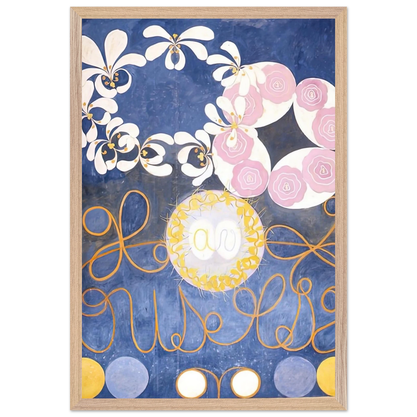 Hilma af Klint - THE TEN LARGEST 1907 Wall art - 27x35 cm / 11x14 inches - Premium Wooden Framed Poster With Fine Art Paper - Black frame