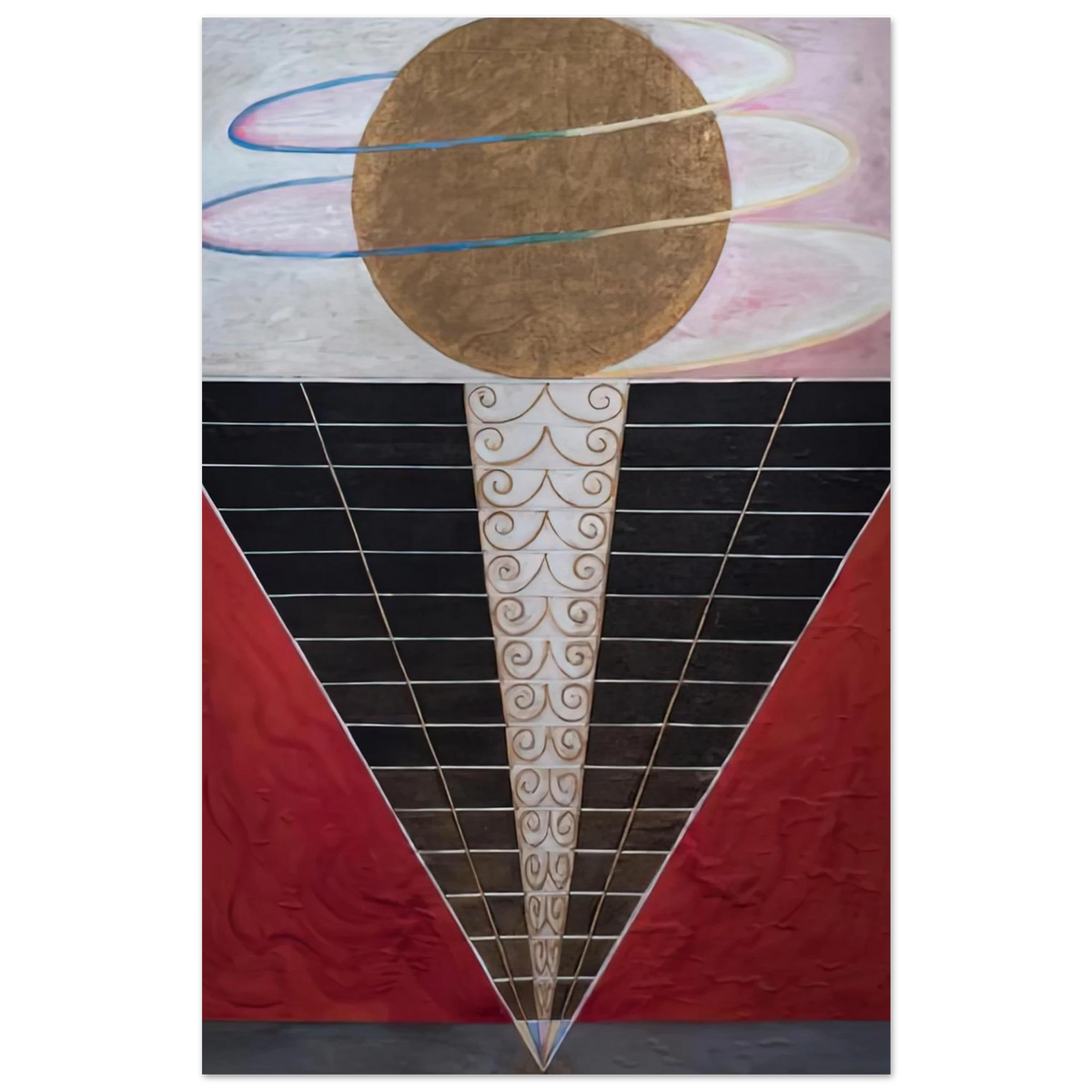 Hilma af Klint - ALTARPIECE NO 2 1915 Wall art - 27x35 cm / 11x14 inches - Premium Wooden Framed Poster With Fine Art Paper-canvas - White frame