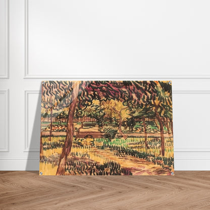 Trees in the Garden of the Asylum - Vincent van Gogh Acrylic Print - 70x100 cm / 28x40″ inches | Vincent van Gogh Wall Art | Vincent van Gogh Prints