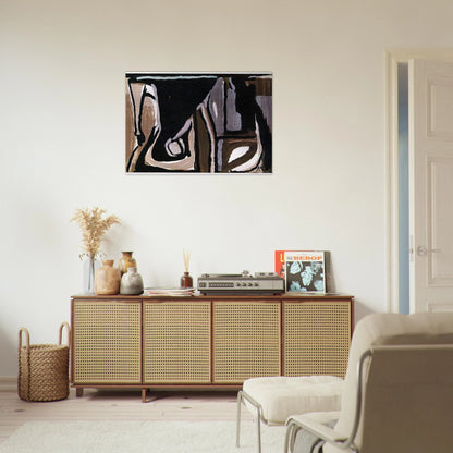 Nocturne - 1981 - Bram van Velde Brushed Aluminum Print - 70x100 cm / 28x40 inches | Bram van Velde Aluminum Print | Bram van Velde Prints