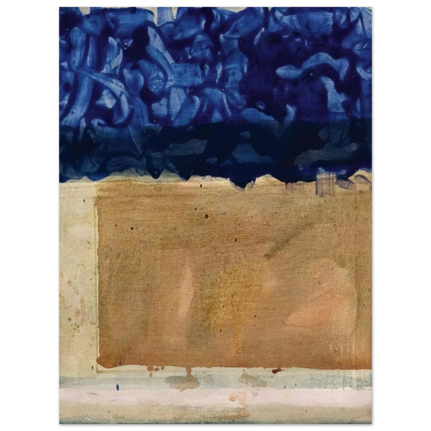 Helen Frankenthaler - Shoreline - 1952 Wall art - 15x20 cm / 6x8 inches - Premium Wooden Framed Poster With Fine Art Paper-canvas - Wood frame