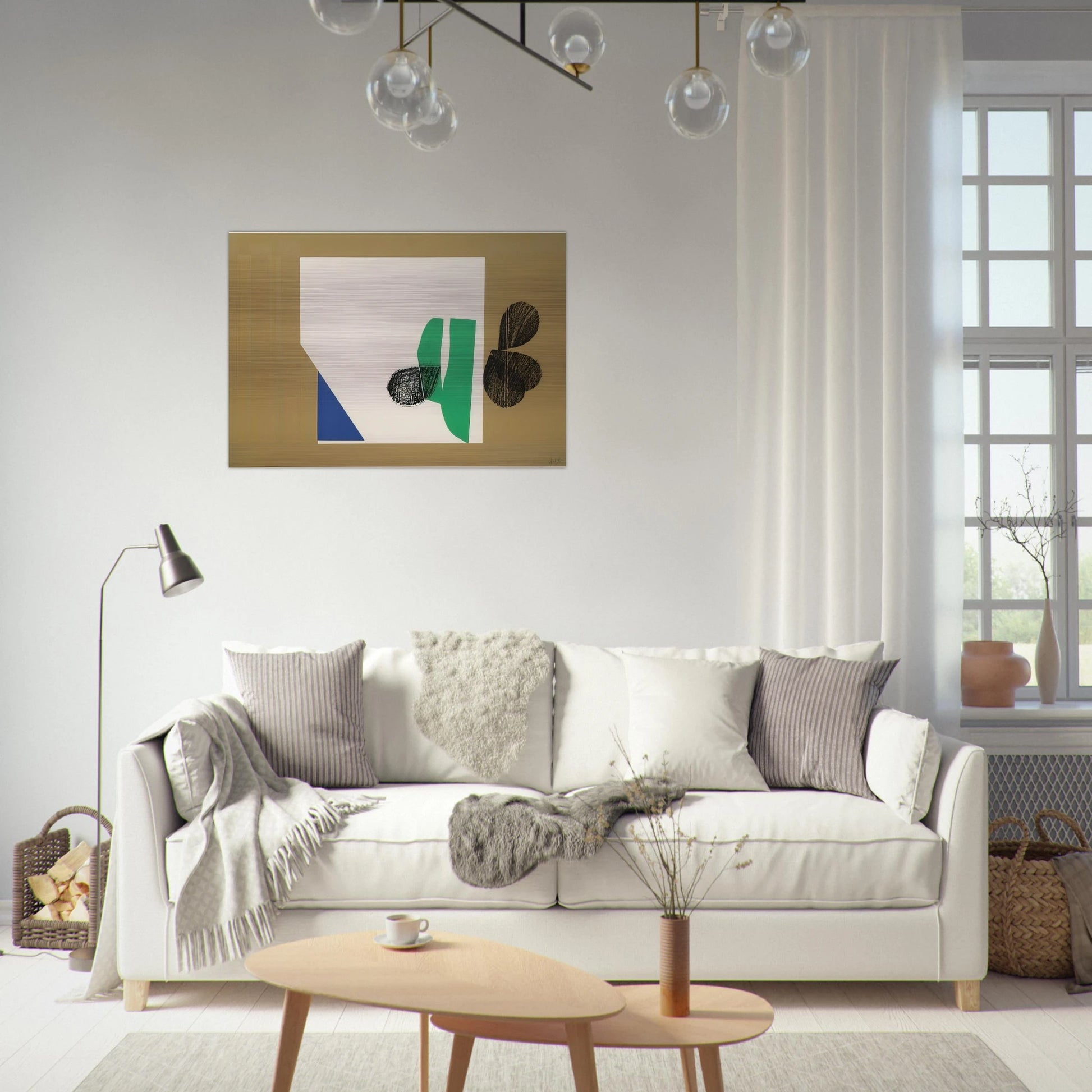 Enter Laughing - 1964 - Howard Hodgkin Brushed Aluminum Print - 70x100 cm / 28x40 inches | Howard Hodgkin Aluminum Print | Howard Hodgkin Prints
