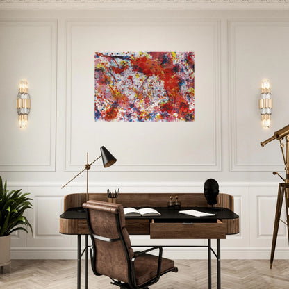 And Pink - Sam Francis Brushed Aluminum Print - 70x100 cm / 28x40 inches | Sam Francis Aluminum Print | Sam Francis Prints