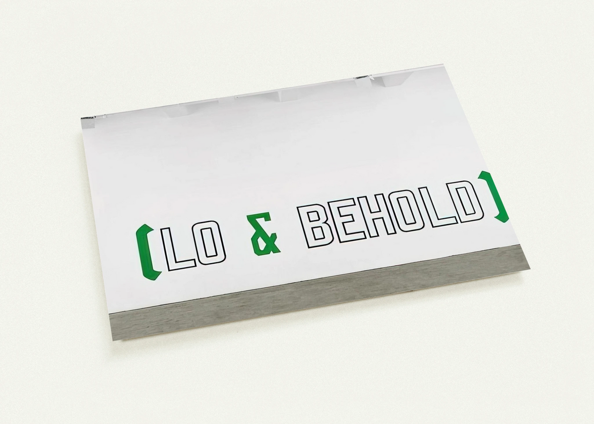 Lo  Behold - 2006 By Lawrence Weiner Pack of 10 Post Cards | Lawrence Weiner Post Cards | A6 (10.5 x 14.8 cm) - 4.1 x 5.8 inches
