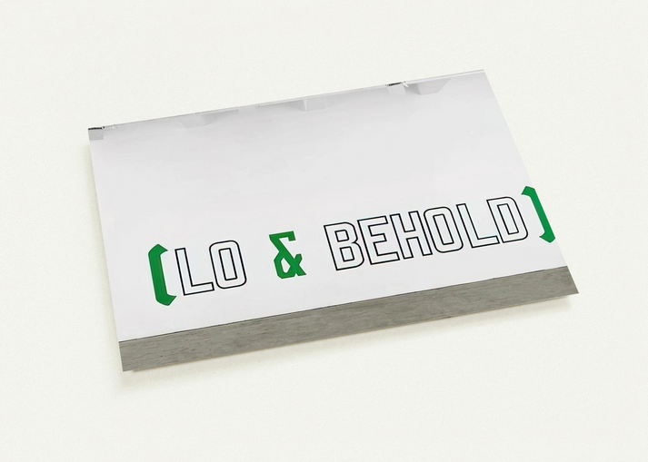 Lo  Behold - 2006 By Lawrence Weiner Pack of 10 Post Cards | Lawrence Weiner Post Cards | A6 (10.5 x 14.8 cm) - 4.1 x 5.8 inches