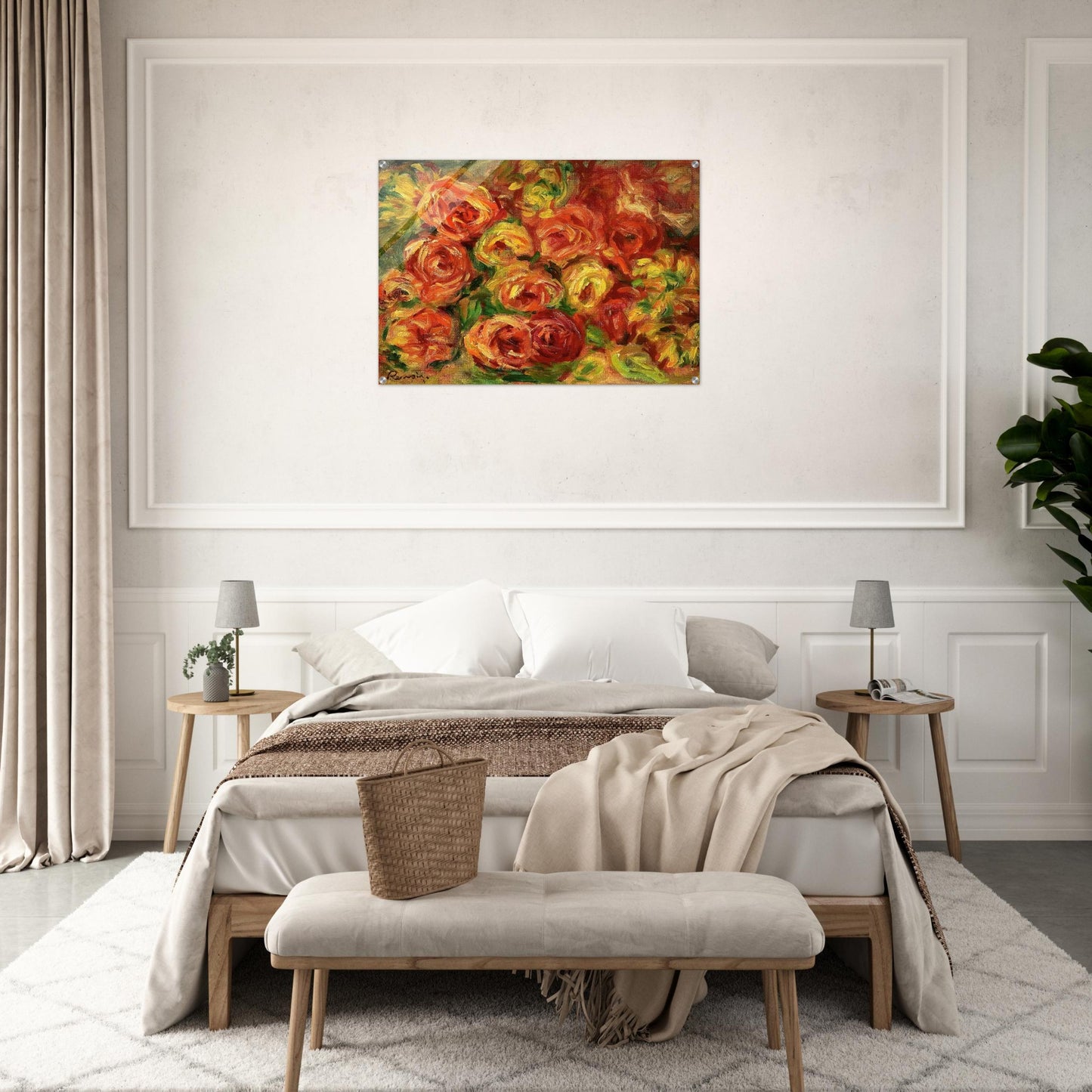 Armful of Roses - Pierre-Auguste Renoir Acrylic Print - 70x100 cm / 28x40″ inches