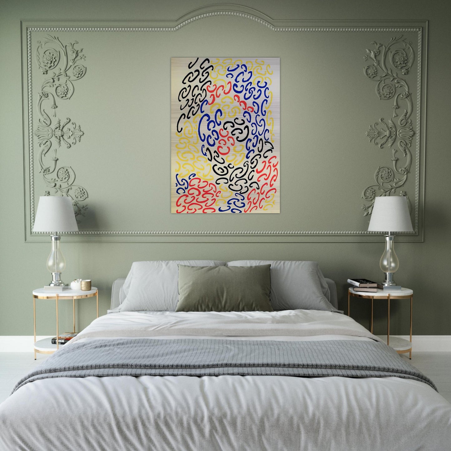 COMPOSITION 10 - Sonia Delaunay Brushed Aluminum Print - 70x100 cm / 28x40 inches | Sonia Delaunay Aluminum Print | Sonia Delaunay Prints