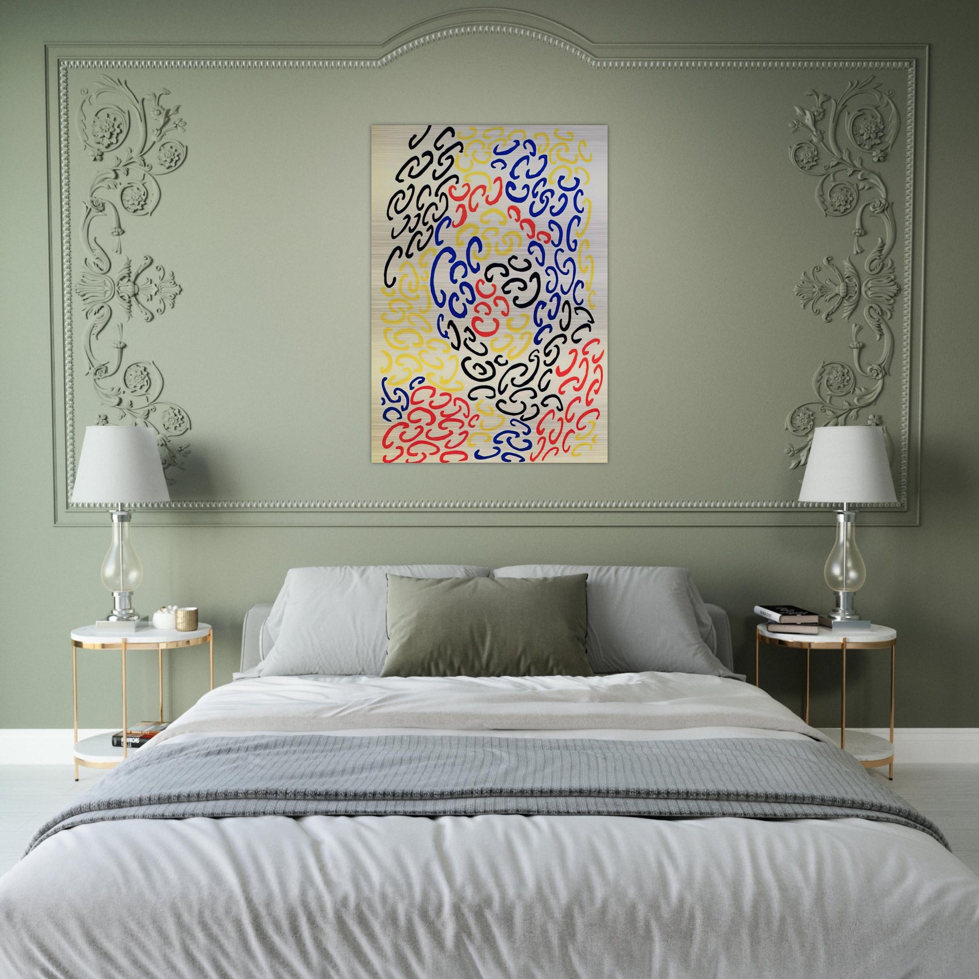 COMPOSITION 10 - Sonia Delaunay Brushed Aluminum Print - 70x100 cm / 28x40 inches | Sonia Delaunay Aluminum Print | Sonia Delaunay Prints