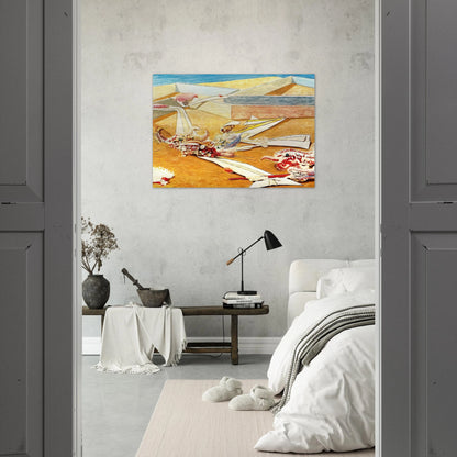 Flying Horse Garden - Max Ernst Brushed Aluminum Print - 70x100 cm / 28x40 inches | Max Ernst Aluminum Print | Max Ernst Prints