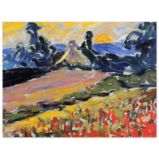 Henri-Edmond Cross - Landscape with Sunset  75x100 cm / 30x40inches Fine Art Poster