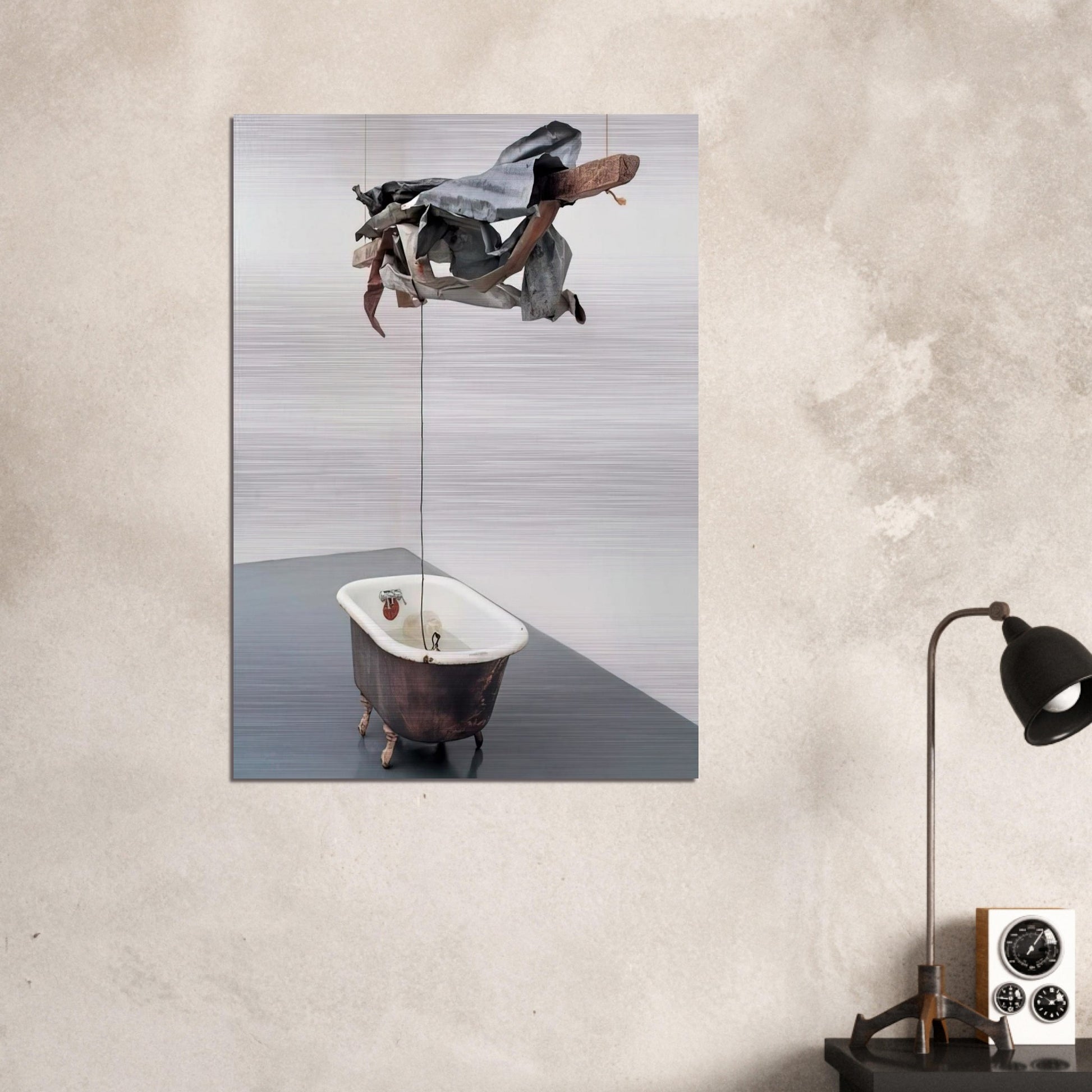 SOR AQUA VENETIAN 1973 - Robert Rauschenberg Brushed Aluminum Print - 70x100 cm / 28x40 inches | Robert Rauschenberg Aluminum Print | Robert Rauschenberg Prints