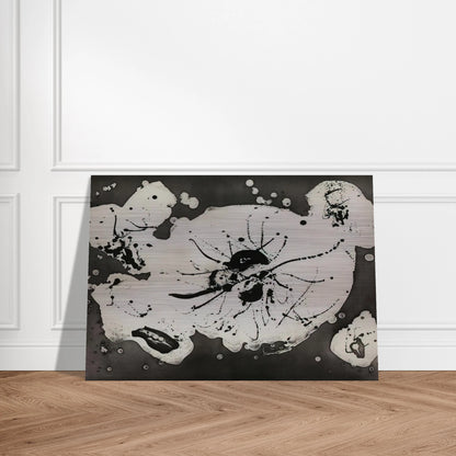 Black Smudge - Sam Francis Brushed Aluminum Print - 70x100 cm / 28x40 inches | Sam Francis Aluminum Print | Sam Francis Prints