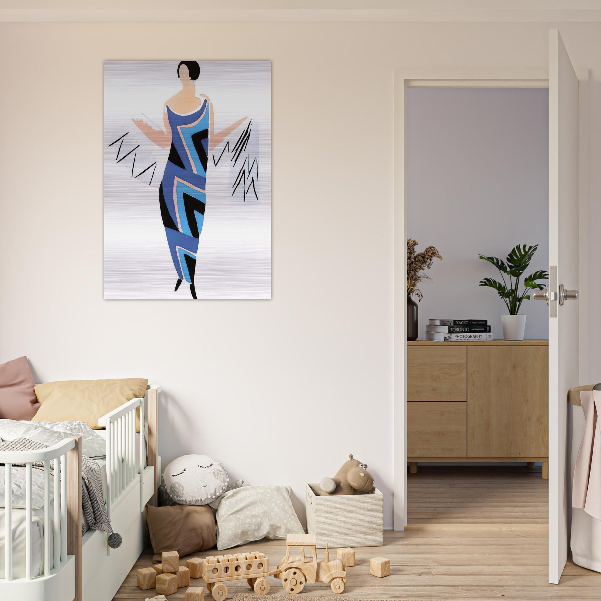 FASHION ILLUSTRATION 4 - Sonia Delaunay Brushed Aluminum Print - 70x100 cm / 28x40 inches | Sonia Delaunay Aluminum Print | Sonia Delaunay Prints