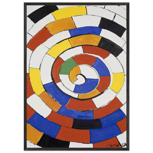 SPIRAL 1970 - Alexander Calder 70x100 cm / 28x40 inches Framed Art Print – Black Wooden Frame