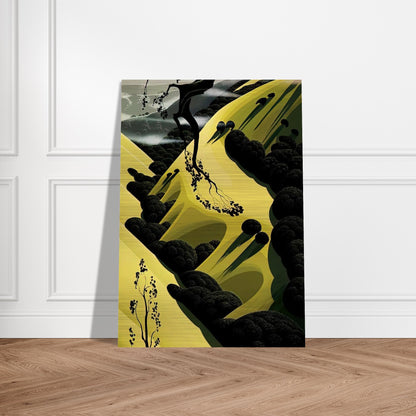 High Country Valley - Eyvind Earle Brushed Aluminum Print - 70x100 cm / 28x40 inches | Eyvind Earle Aluminum Print | Eyvind Earle Prints