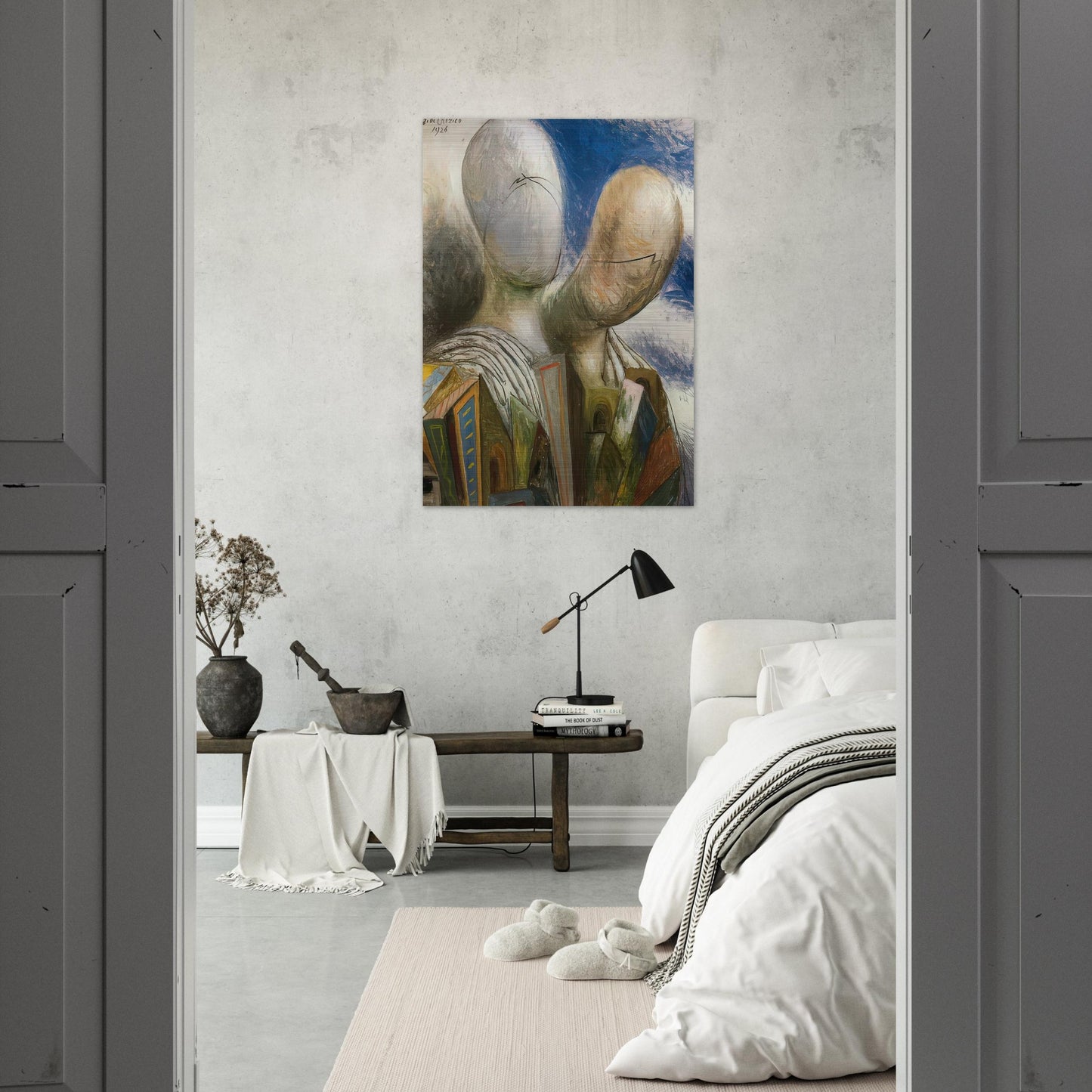 THE SPOUSES 1926 - Giorgio de Chirico Brushed Aluminum Print - 70x100 cm / 28x40 inches | Giorgio de Chirico Aluminum Print | Giorgio de Chirico Prints