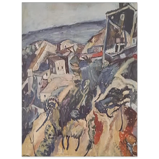 Chaim Soutine - HOUSES BY THE SEA 1918  75x100 cm / 30x40inches Fine Art Poster