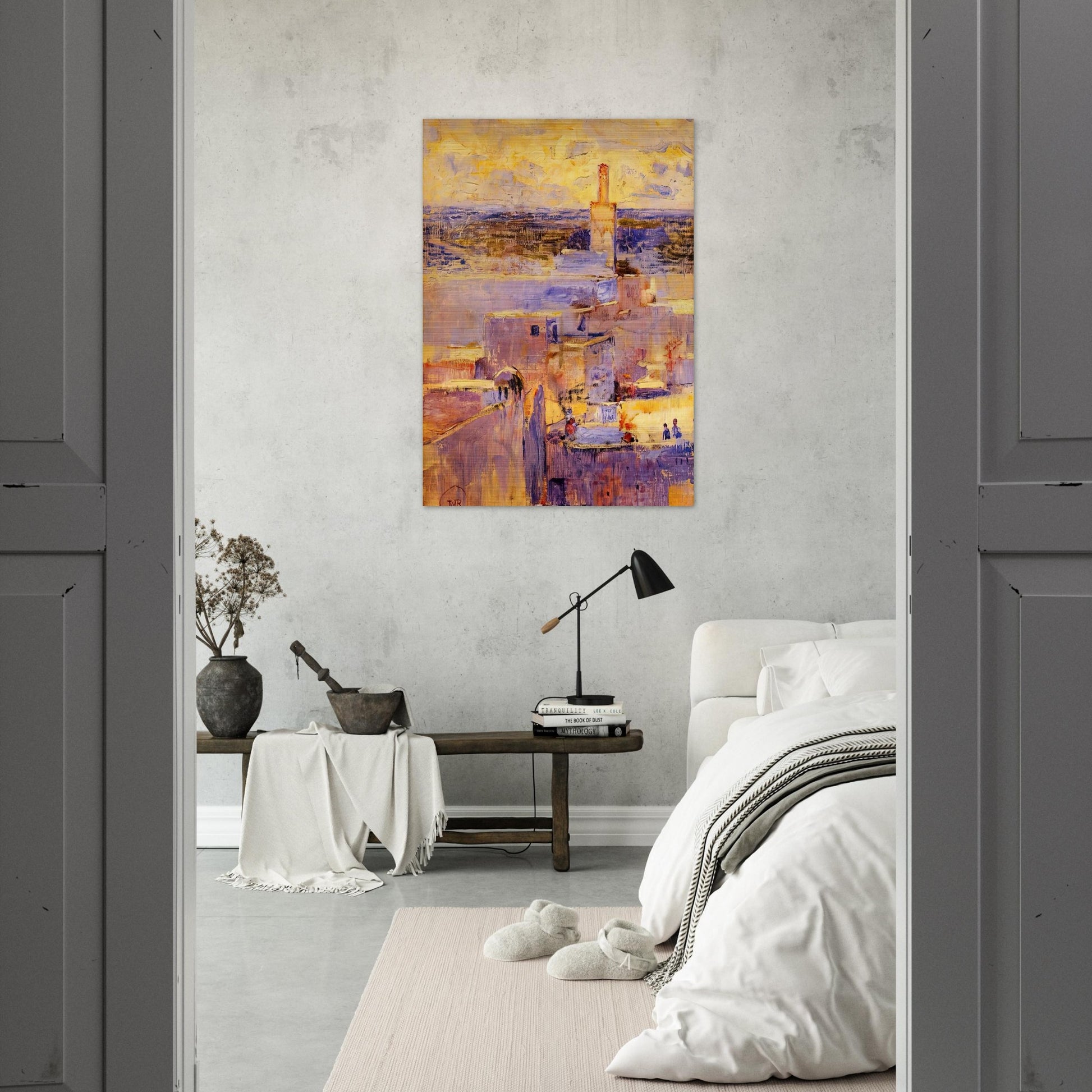 VIEW OF MEKNES MOROCCO - Theo van Rysselberghe Brushed Aluminum Print - 70x100 cm / 28x40 inches | Theo van Rysselberghe Aluminum Print | Theo van Rysselberghe Prints
