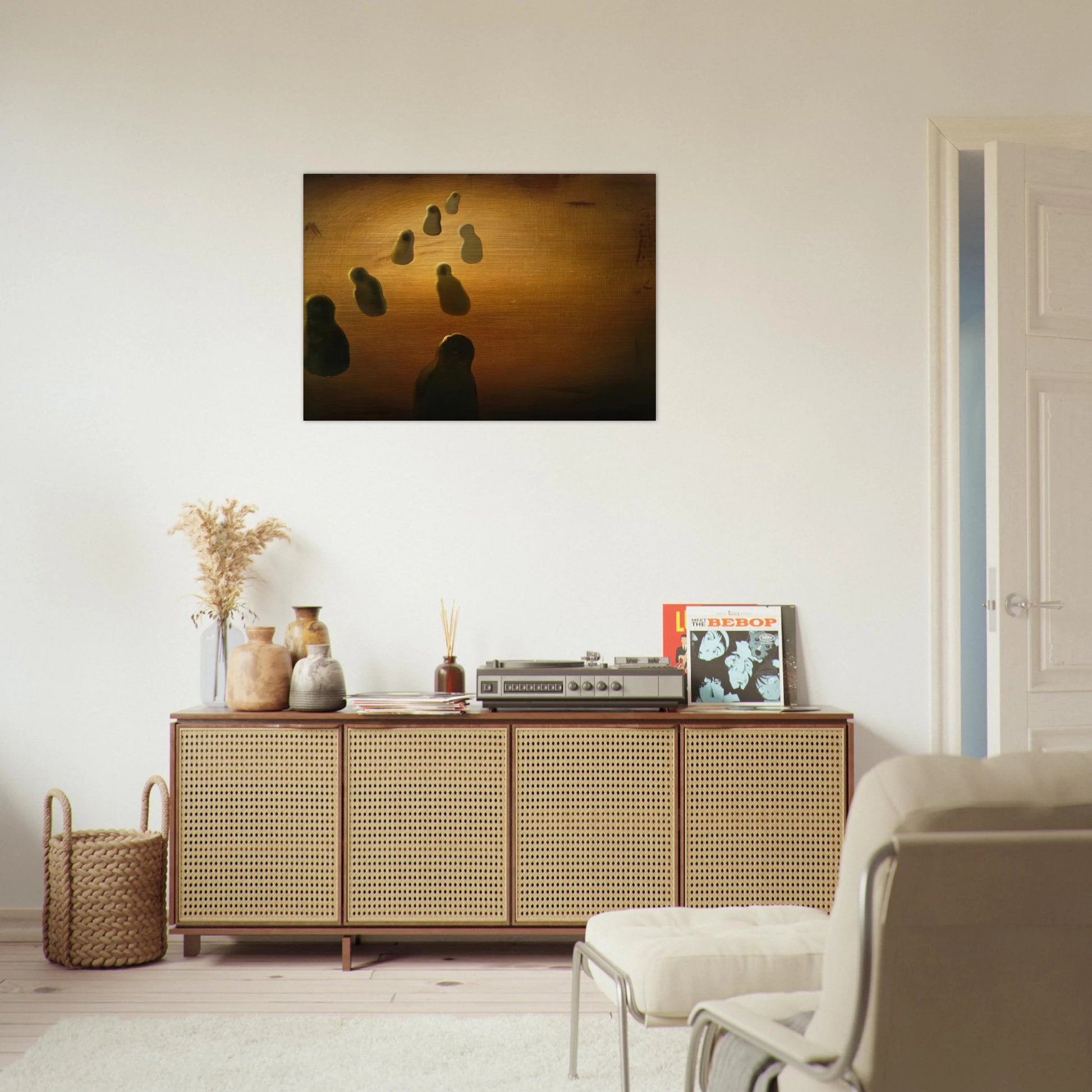 STUDY FOR DEOXYRIBONUCLEIC ACID ARABS - Salvador Dali Brushed Aluminum Print - 70x100 cm / 28x40 inches | Salvador Dali Aluminum Print | Salvador Dali Prints