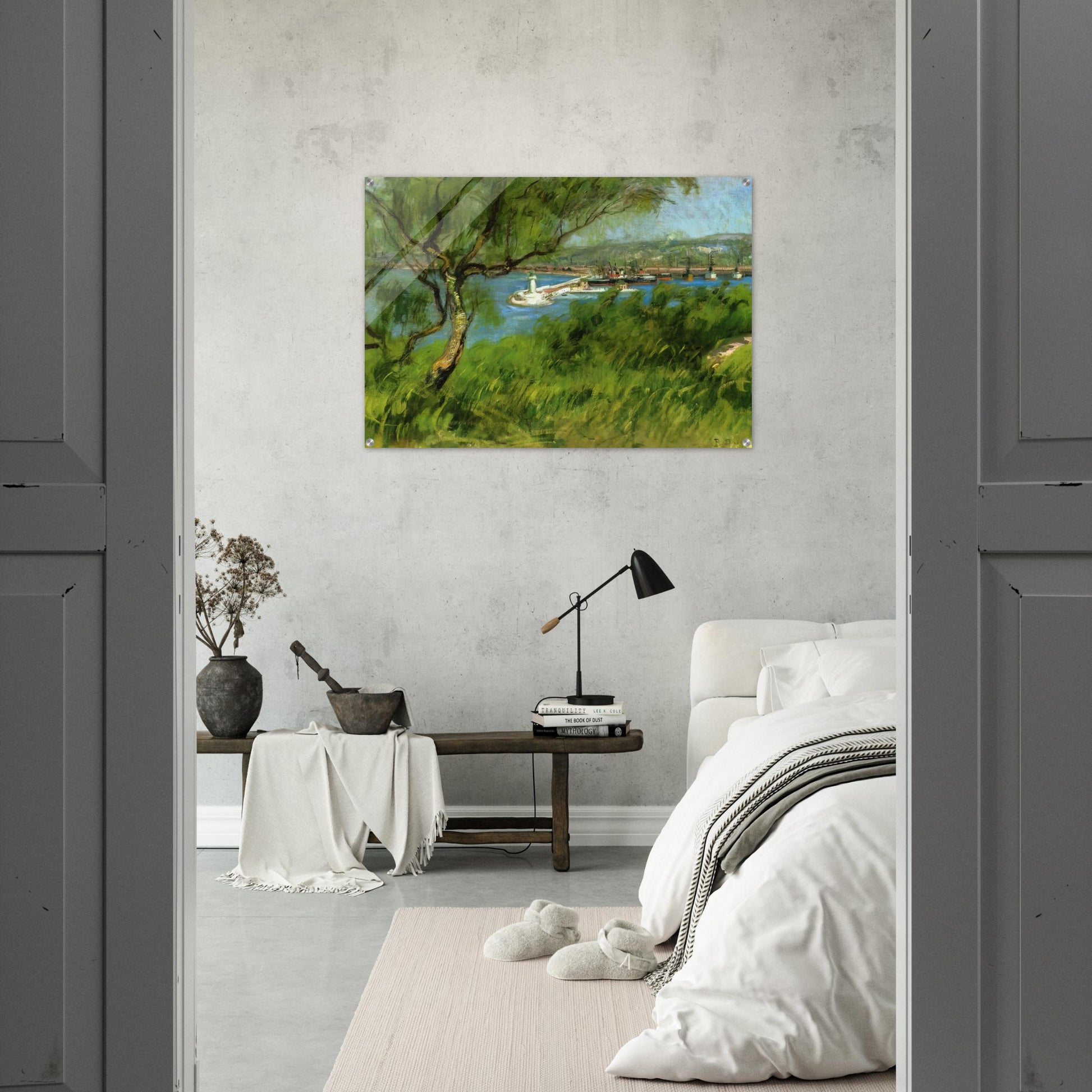 VIEW OF A PORT - Raoul Dufy Acrylic Print - 70x100 cm / 28x40″ inches