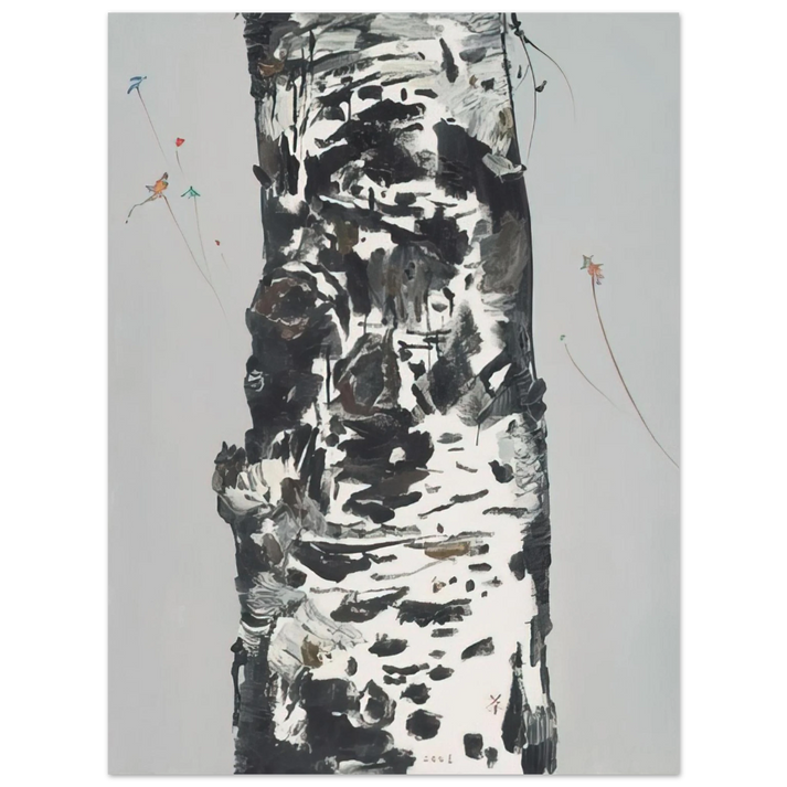 Wu Guanzhong - Kites Seen Again - 2003  75x100 cm / 30x40inches Fine Art Poster