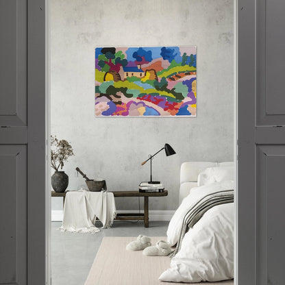 Ferme en Bretagne - Fauvism - Charles Lapicque Brushed Aluminum Print - 70x100 cm / 28x40 inches | Charles Lapicque Aluminum Print | Charles Lapicque Prints
