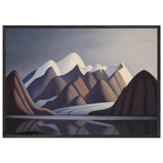 Mount Thule Bylot Island - 1930 - Lawren Harris 70x100 cm / 28x40 inches Framed Art Print – Black Wooden Frame