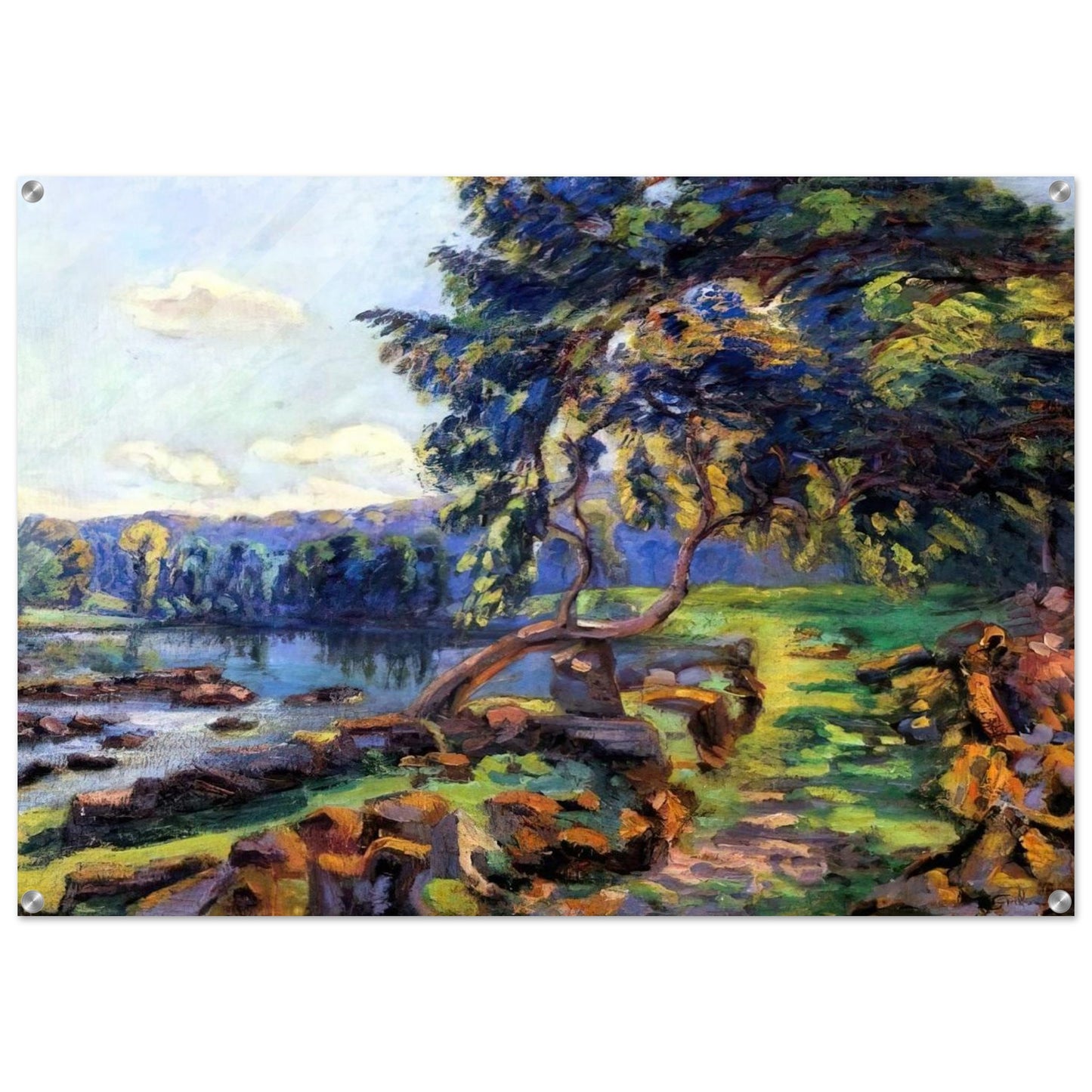 Les rapides a Genetin - 1900 - Armand Guillaumin Acrylic Print - 70x100 cm / 28x40″ inches