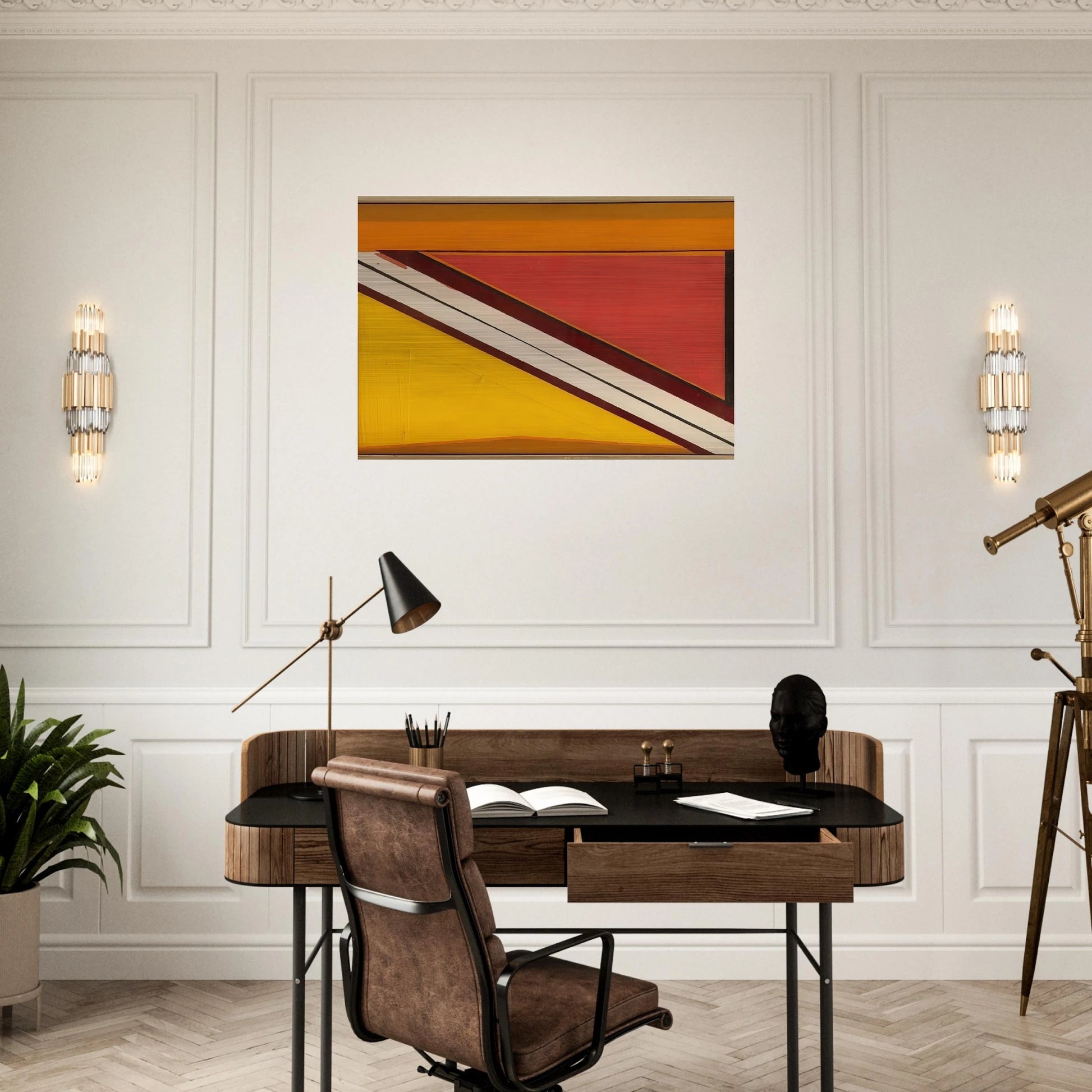 Diagonal 4 - 1963 - Larry Zox Brushed Aluminum Print - 70x100 cm / 28x40 inches | Larry Zox Aluminum Print | Larry Zox Prints