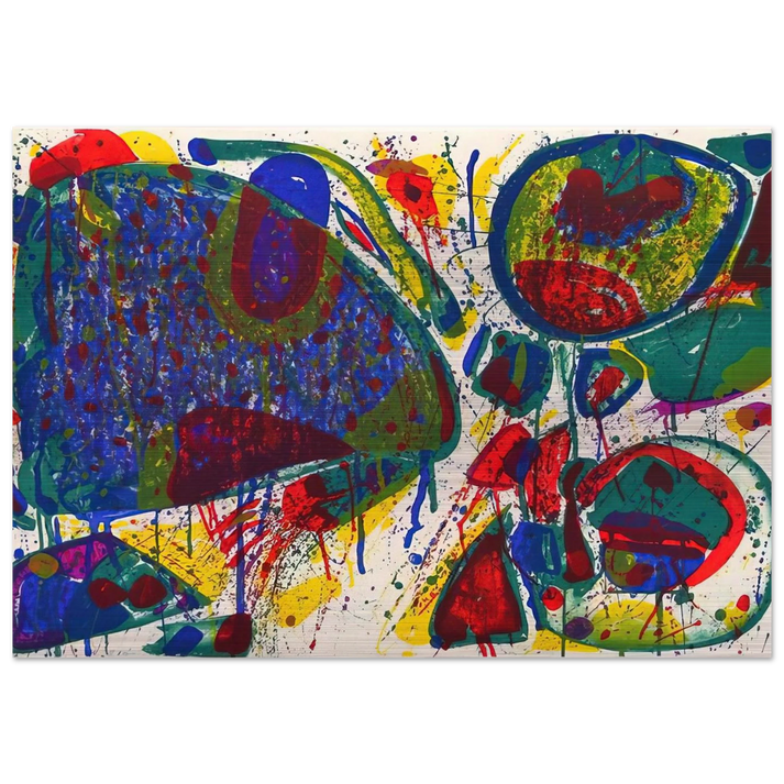 Variant III  from Bright Jade Ghost  - Sam Francis Brushed Aluminum Print - 70x100 cm / 28x40 inches | Sam Francis Aluminum Print | Sam Francis Prints