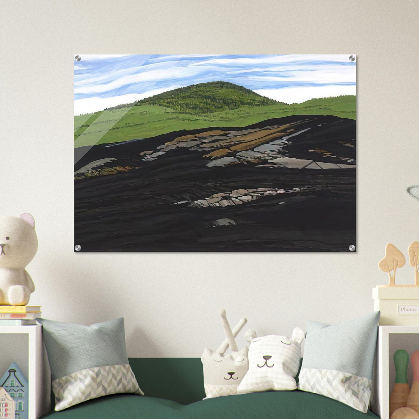 Blueberry Burn Morey's Hill - 1997 - Neil Welliver Acrylic Print - 70x100 cm / 28x40″ inches