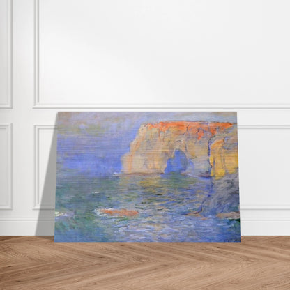The Manneport, Reflections of Water - claude monet Brushed Aluminum Print - 70x100 cm / 28x40 inches | claude monet Aluminum Print | claude monet Prints