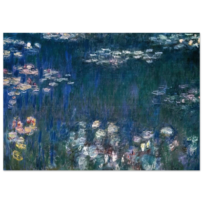 Water Lilies, Green Harmony - claude monet Brushed Aluminum Print - 70x100 cm / 28x40 inches | claude monet Aluminum Print | claude monet Prints