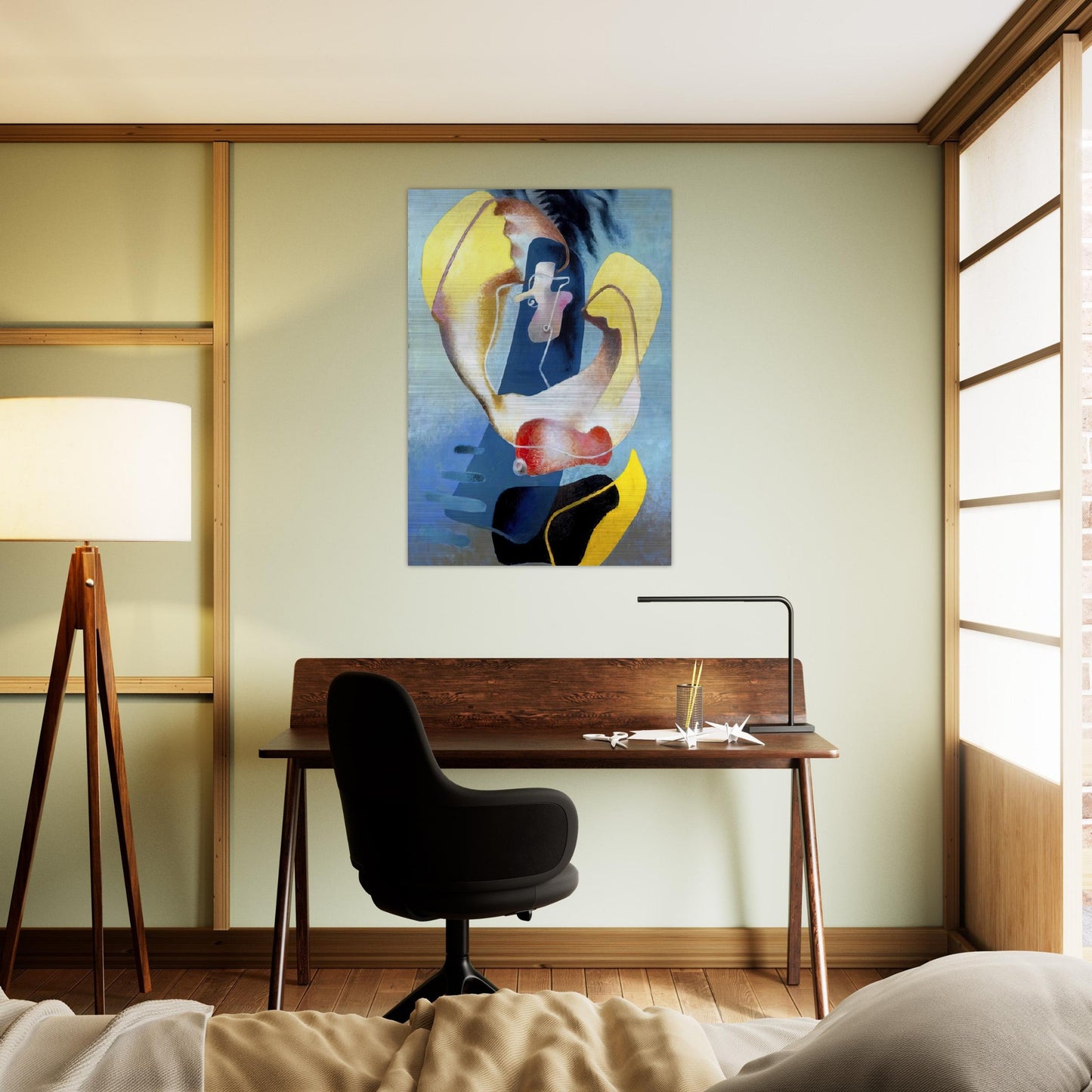THE FIGURE IN SPACE 1937 - Enrico Prampolini Brushed Aluminum Print - 70x100 cm / 28x40 inches | Enrico Prampolini Aluminum Print | Enrico Prampolini Prints