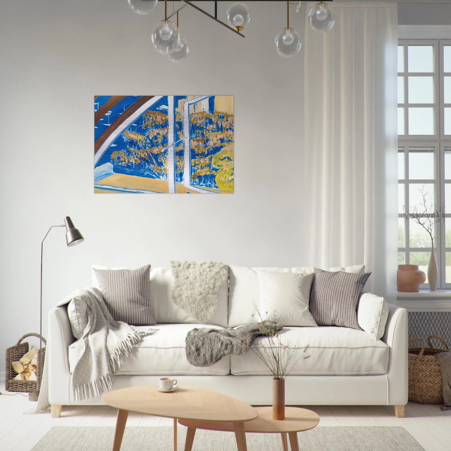 The Window, Lavender Bay - 1980 - Brett Whiteley Brushed Aluminum Print - 70x100 cm / 28x40 inches | Brett Whiteley Aluminum Print | Brett Whiteley Prints