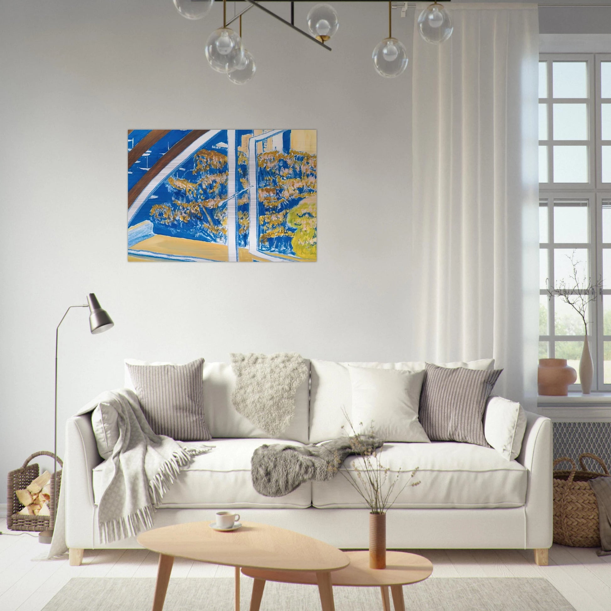 The Window, Lavender Bay - 1980 - Brett Whiteley Brushed Aluminum Print - 70x100 cm / 28x40 inches | Brett Whiteley Aluminum Print | Brett Whiteley Prints
