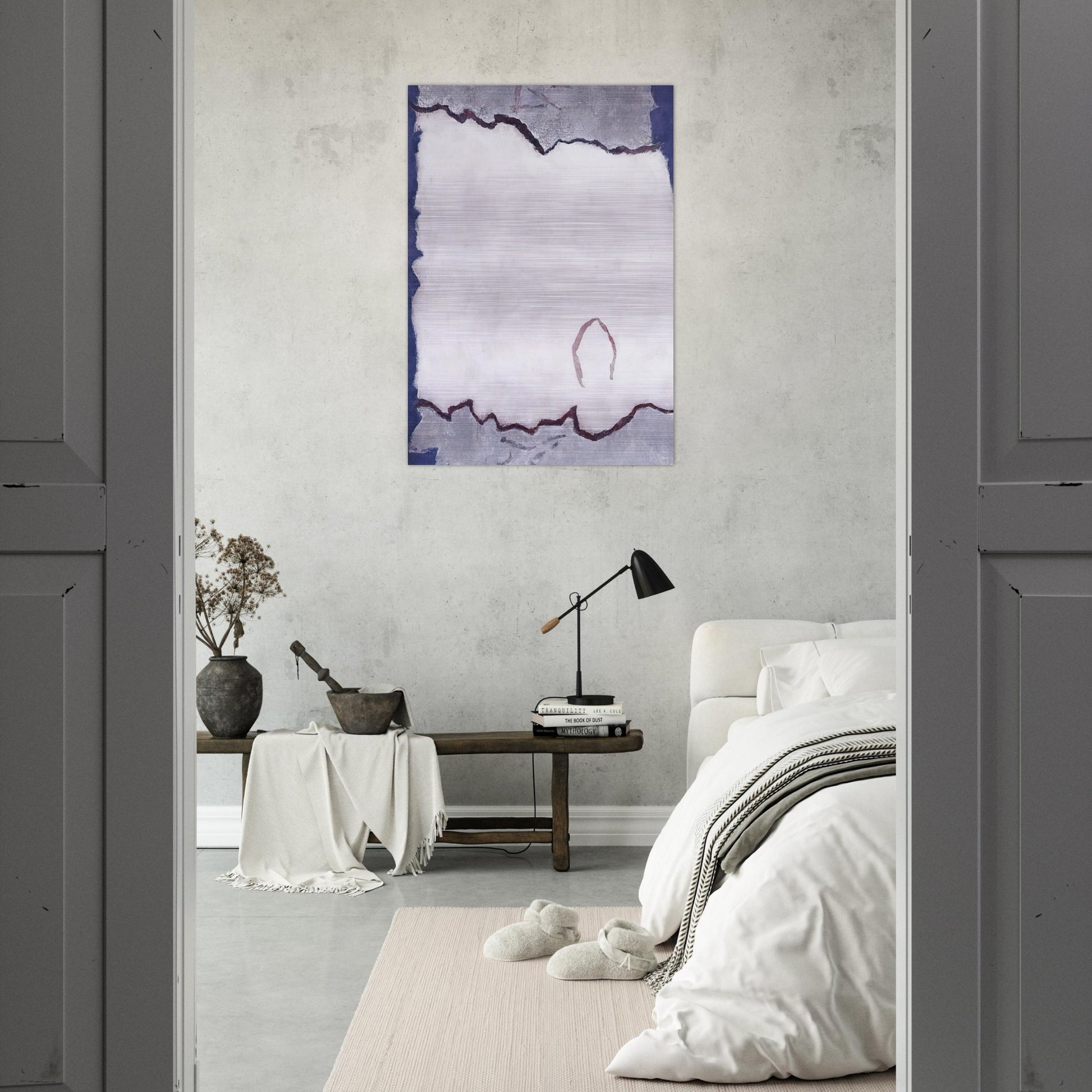 Edge of White Dawn #1 - 1982 - Theodoros Stamos Brushed Aluminum Print - 70x100 cm / 28x40 inches | Theodoros Stamos Aluminum Print | Theodoros Stamos Prints