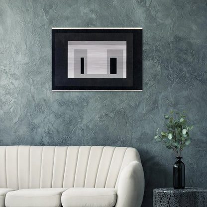 VARIANT ADOBE 1948 - Josef Albers Brushed Aluminum Print - 70x100 cm / 28x40 inches | Josef Albers Aluminum Print | Josef Albers Prints