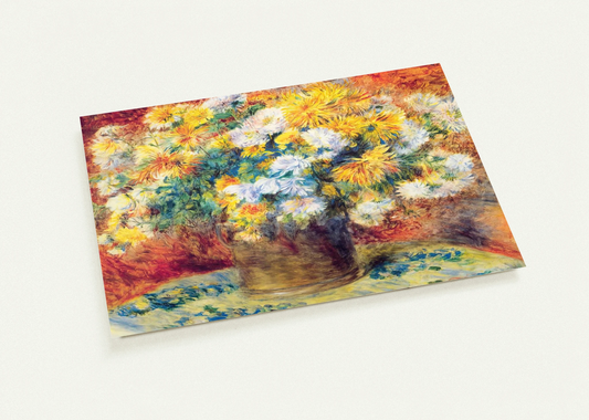 Chrysan the mums By Pierre-Auguste Renoir Pack of 10 Post Cards | Pierre-Auguste Renoir Post Cards | A6 (10.5 x 14.8 cm) - 4.1 x 5.8 inches