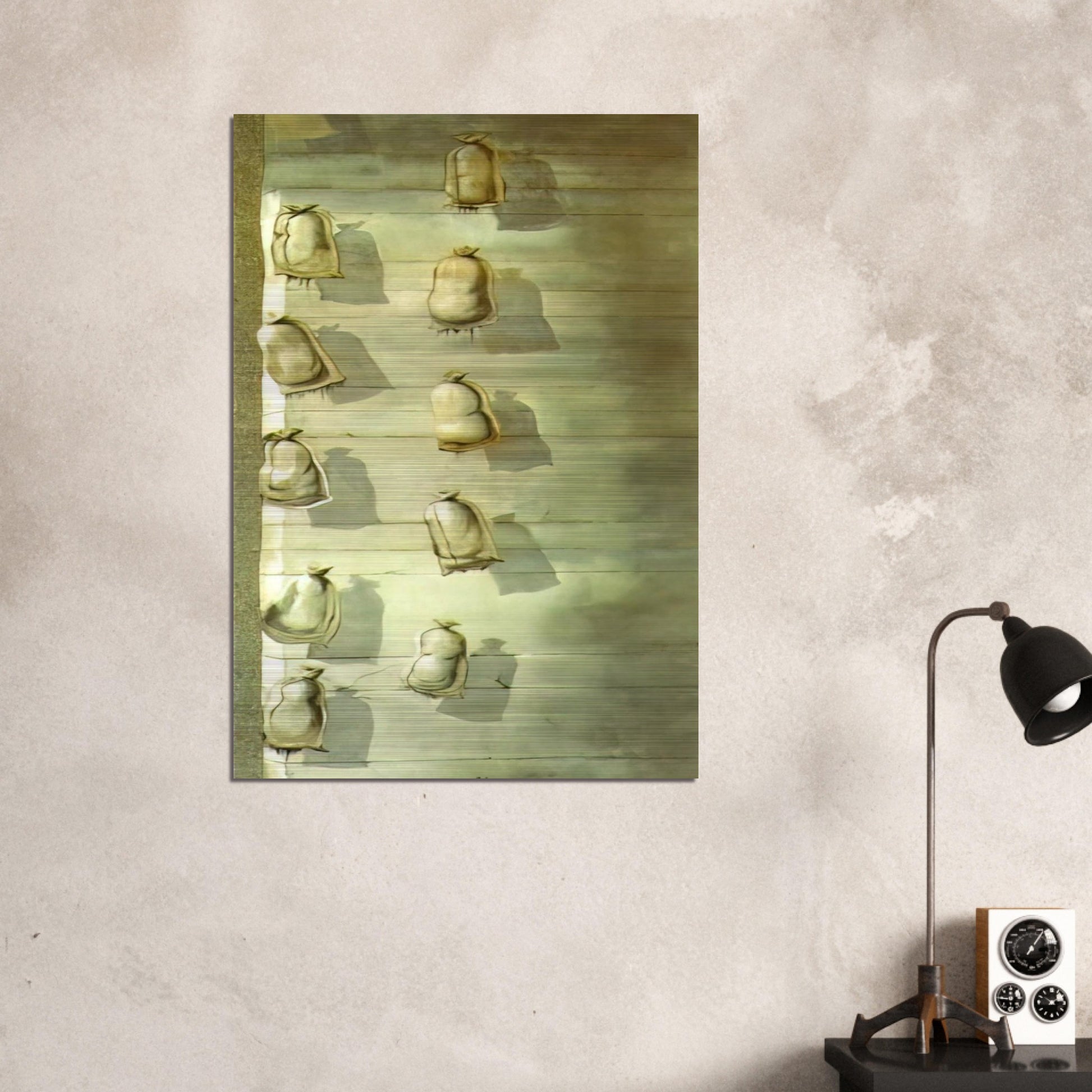 SET DESIGN FOR THE BALLET LOS SACOS DEL MOLINERO - Salvador Dali Brushed Aluminum Print - 70x100 cm / 28x40 inches | Salvador Dali Aluminum Print | Salvador Dali Prints