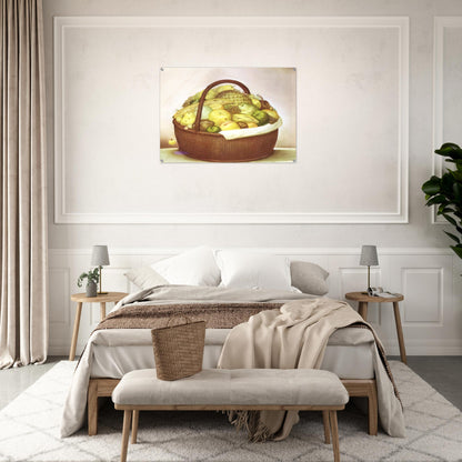 FRUIT BASKET - Fernando Botero Acrylic Print - 70x100 cm / 28x40″ inches