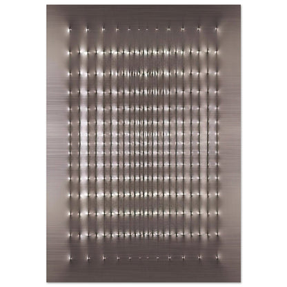 Superficie alluminio - 1969 - Enrico Castellani Brushed Aluminum Print - 70x100 cm / 28x40 inches | Enrico Castellani Aluminum Print | Enrico Castellani Prints