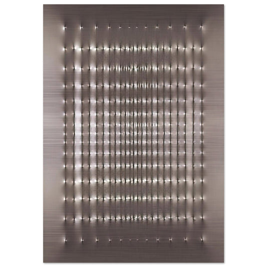 Superficie alluminio - 1969 - Enrico Castellani Brushed Aluminum Print - 70x100 cm / 28x40 inches | Enrico Castellani Aluminum Print | Enrico Castellani Prints
