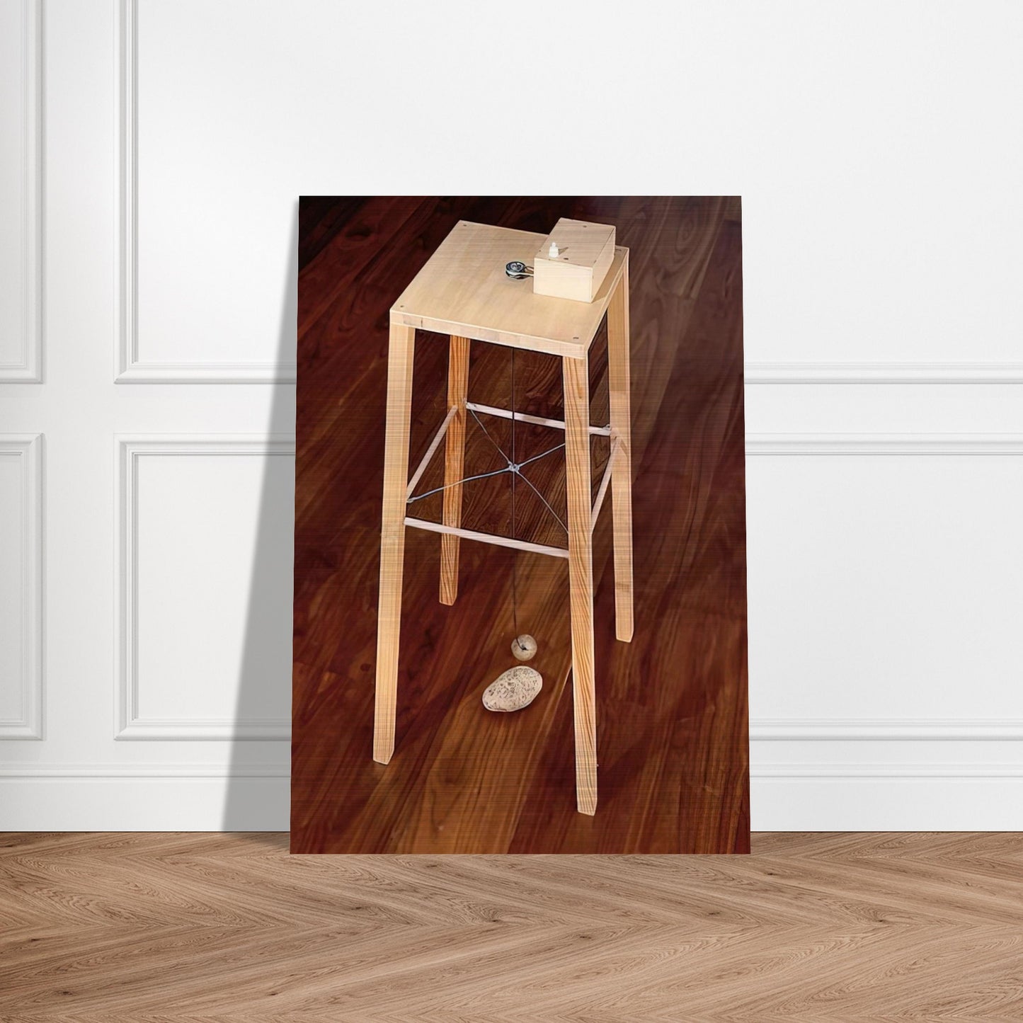 APPARATUS WHEREBY ONE POTATO CAN ORBIT ANOTHER 1969 - Sigmar Polke Brushed Aluminum Print - 70x100 cm / 28x40 inches | Sigmar Polke Aluminum Print | Sigmar Polke Prints
