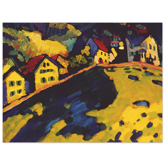 Wassily Kandinsky - HOUSES AT MURNAU 1909  75x100 cm / 30x40inches Fine Art Poster