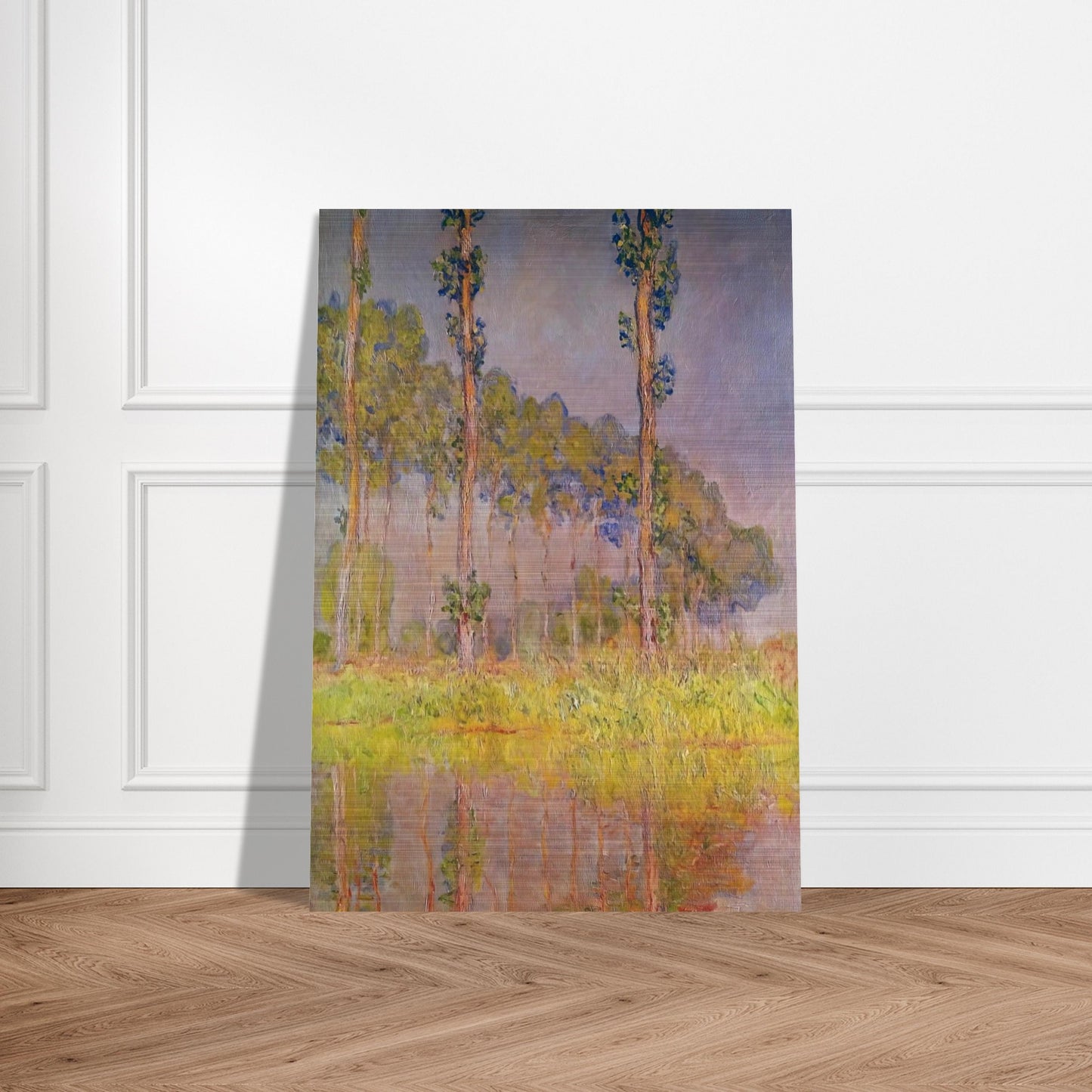 Three Trees in Spring - claude monet Brushed Aluminum Print - 70x100 cm / 28x40 inches | claude monet Aluminum Print | claude monet Prints
