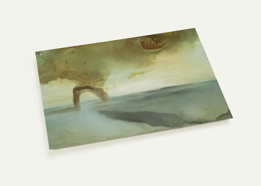 LANDSCAPE WITH ROCK IN THE SHAPE OF A TRIUMPHAL ARCH By Salvador Dali Pack of 10 Post Cards | Salvador Dali Post Cards | A6 (10.5 x 14.8 cm) - 4.1 x 5.8 inches