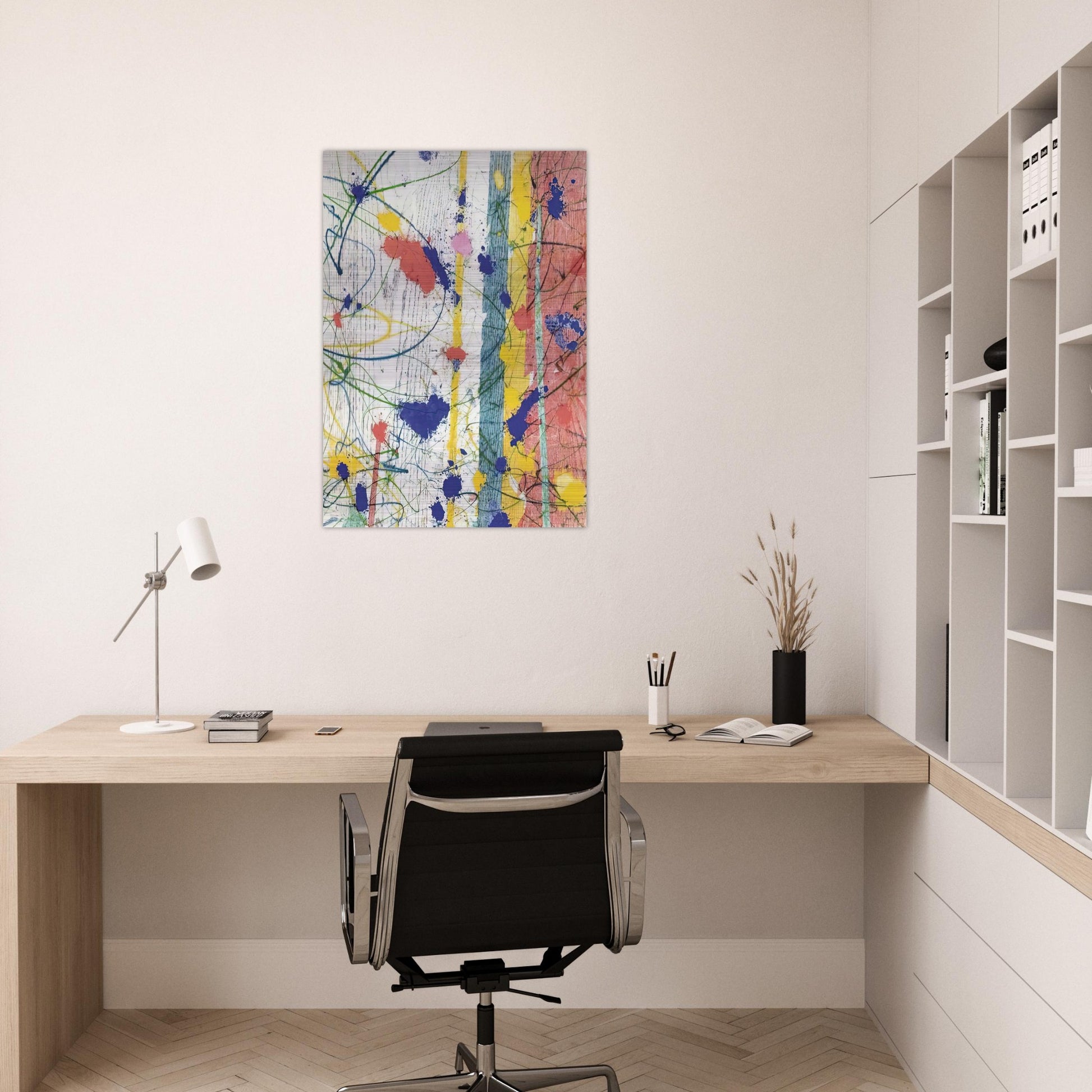 Untitled  EXP-SF-58-08-82  - Sam Francis Brushed Aluminum Print - 70x100 cm / 28x40 inches | Sam Francis Aluminum Print | Sam Francis Prints