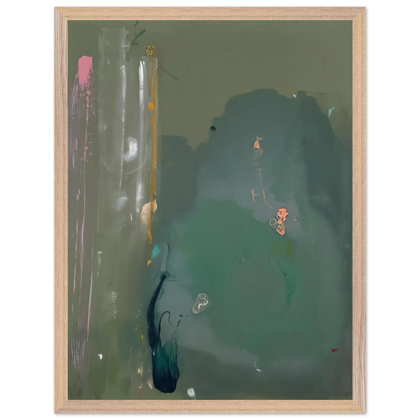 Helen Frankenthaler - CÃƒÆ’Ã‚Â´te d Argent - 1980 Wall art - A2 (42 x 59.4  cm) - Premium Wooden Framed Poster With Fine Art Paper-canvas - Black frame
