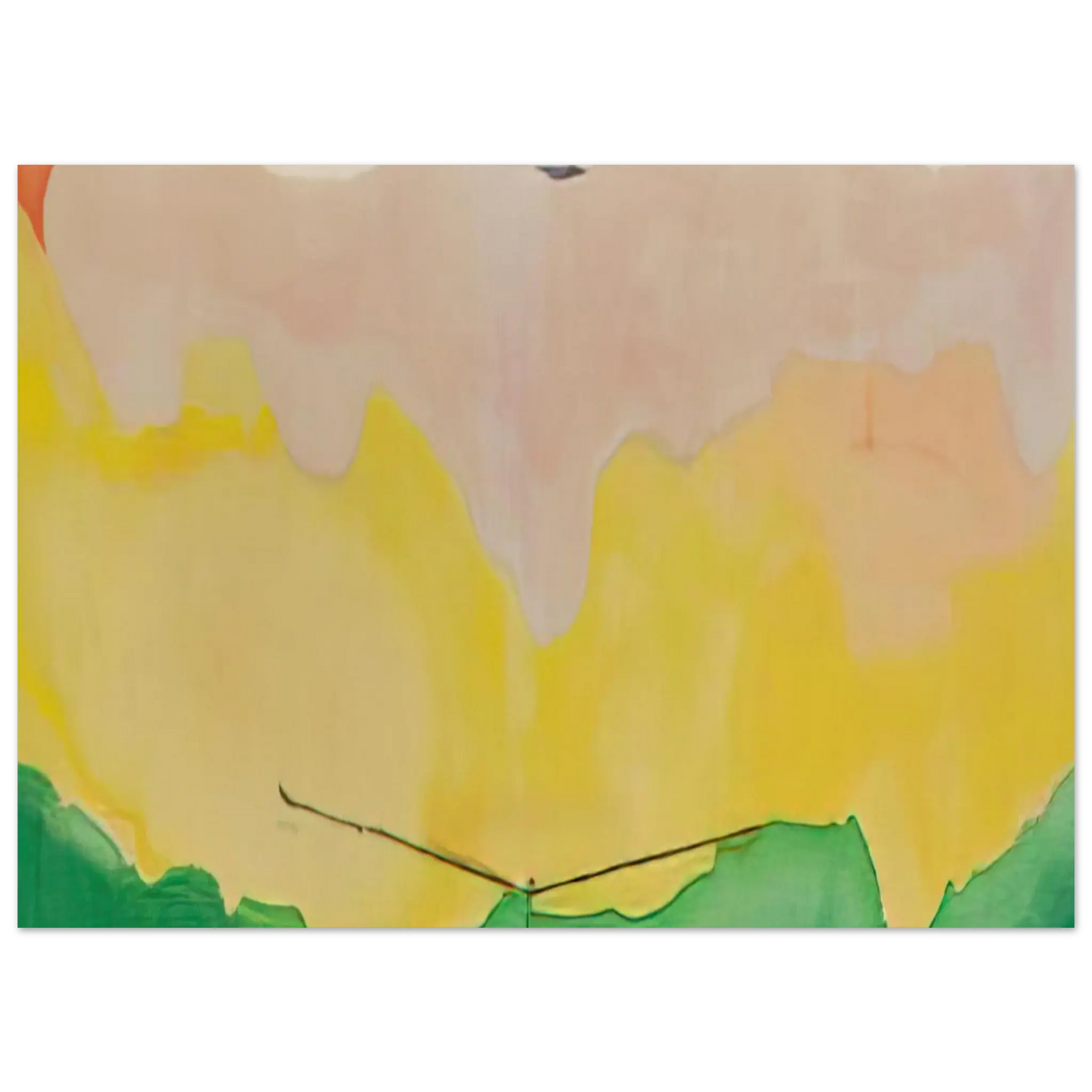 Helen Frankenthaler - Boulevard - 1973 Wall art - 13x18 cm / 5x7 Inches - Premium Wooden Framed Poster With Fine Art Paper - Black frame